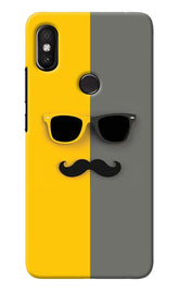 Sunglasses with Mustache Redmi Y2 Back Cover